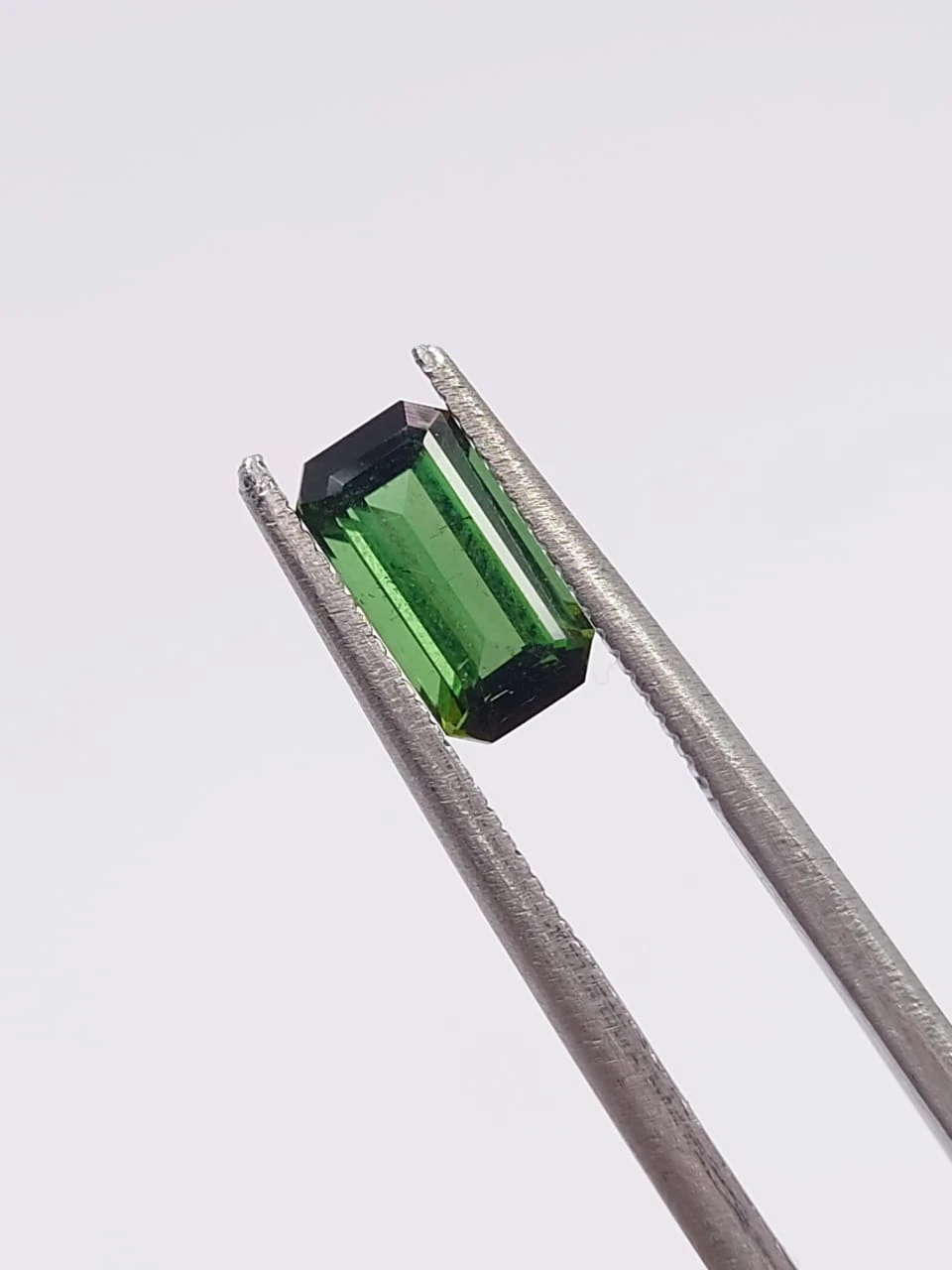 1ct Natural Green Tourmaline Emerald Cut Loose Gemstone from Afghanistan — view 2